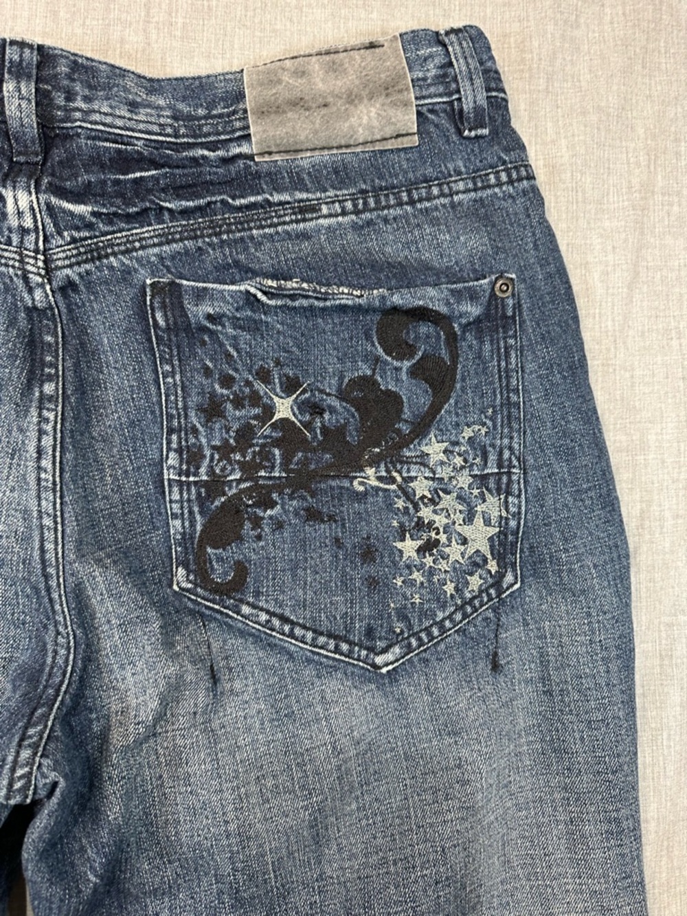 Phat Farm Mens Dark Blue Loose Y2K Jeans - Picture 9 of 11